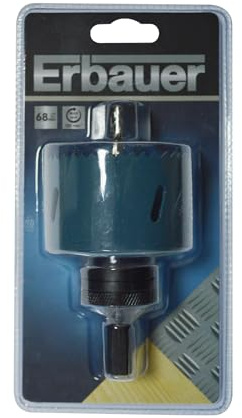 Erbauer Scie Cloche Ø 68 mm avec Foret Pilote, Acier, 1 Unité