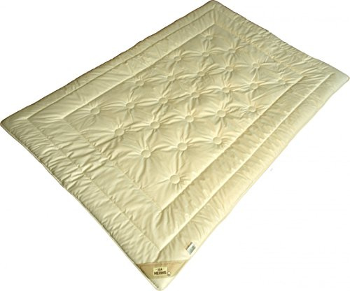 Garanta Duo-Warm Bettdecke 135 x 200 cm - Warme Duo Winter KBT Merino Schurwolldecke 1600 g - Bezug KBA Baumwollperkal (100% Baumwolle)