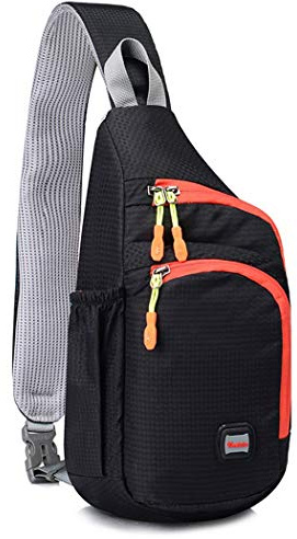 Gisdanchz Wasserdicht Nylon Sling Rucksack Bag Brusttasche Herren Damen fur Sport Outdoor