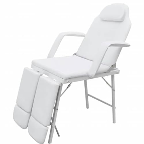 Tidyard Kosmetikliege klapbar Behandlungsliege Salon-Bett Behandlungsstuhl 76 x 65 x 24 cm Mit Verstellbare Rückenlehne & 2 separat verstellbaren Beinstützen,2 abnehmbare Armlehnen & Kopfpolster