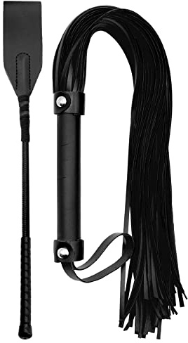 MALINERO Fouet BDSM pour adulte - Fouet sexuel - Pagaie en cuir synthétique - Fouet pour fesses - Fouet adulte - Pour sexe BDSM - Flogger - Jouets sexuels - Couples - Fouet adulte