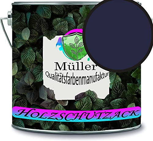 Müller - Vernice protettiva per legno, resistente alle intemperie, protezione a lungo termine dagli agenti atmosferici, colore di protezione per legno RAL 5011, colore: blu acciaio/blu