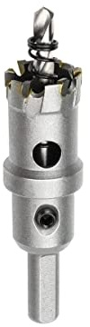 Meccion Lochsäge Hartmetall-Bohrer, Hochwertiger TCT Metall Lochsäge Bohrer für Edelstahl, Eisen, Legierung, Holz, Kunststoff (22.5mm)