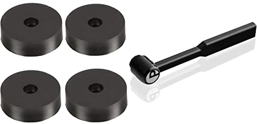 Pro-Ject Damp it, Spezielle Absorberfüße und Vibrationsdämpfer für effiziente Entkopplung (4 Stück) & Pro-Ject Clean it Karbonfaser Nadelbürste
