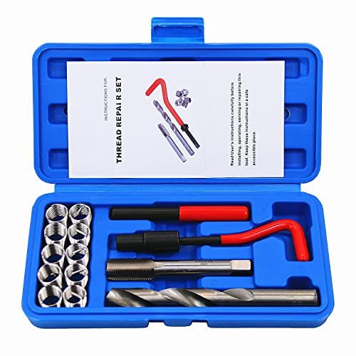 BestsQ 14pcs Gewindereparatursatz Bohrer Helicoil Repair Kit Größe:M14x1.5 | Kompatibel Handwerkzeug Set für Auto Reparatur (M14-1.5)