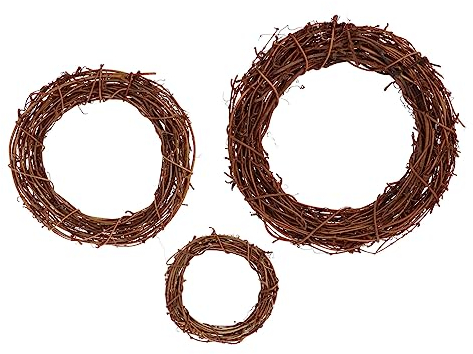 NOLITOY 3stücke Teiliges Natürlicher Rattan-trockenblumenkranz Für Deko Vielseitige Garlands Für Weihnachten Hochzeiten Feiertage Und Kreative Bastelprojekte