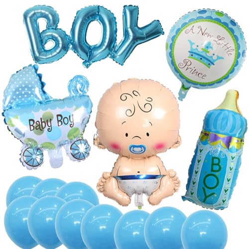 Baby Shower Decoracion Niño, Azul Globo Nacido Bebé Adorno Baby Shower Niño, Gender Reveal Party Decoration, de decoracion para Globo Recién Nacido