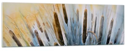 Panorama Bilder auf Glas 160x50cm Glasbild Stock Landschaft Blumen Groß XXL Wanddeko Bild im Glas Schlafzimmer Küche Wandbilder Dekoration Wohnzimmer Modern Wand Kunstdruck Art GAB160x50-5245