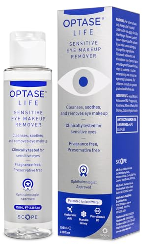 Optase Life Sensitive Eye Makeup Remover - Oil-Free and Non-Greasy Cleanser, a Step Up From Micellar Water - Formulated for Sensitive Eyes - Ophthalmologist Approved - 100ml