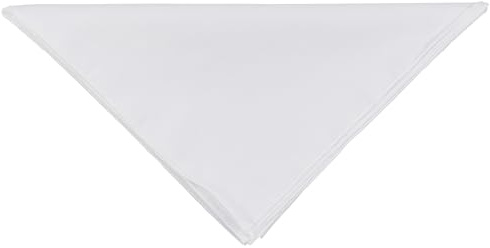 fashionchimp Bandana av 100 % bomull, premiumkvalitet, Nicki-halsduk för kvinnor och män, 50 x 50 cm, Vit, One size