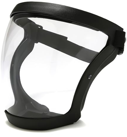 COZHYESS Visiera Super Protettiva, Visiera Trasparente per Adulti, Visiera HD Riutilizzabile, Prese D'aria Regolabili e Rimovibili, per Equitazione All'aperto, Scuola, Ospedali, Uffici (Nero)
