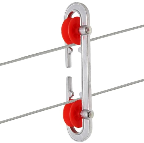 Gacqpli Rollo de cuerda para tender tendedero, tensor de tensor de metal, resistente a la intemperie, inoxidable, accesorio para tendedero, mantiene la cuerda tensa y desenredada, de fácil secado