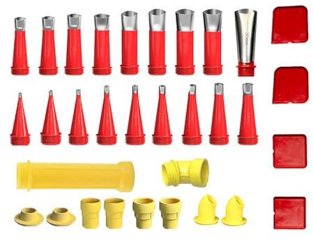 Anlising 32PCS Kit di Beccuccio Silicone, Applicatore Riutilizzabile Ugelli Calafataggio, Ugello di Tenuta in Acciaio Inossidabile, Pistole di Silicone Attrezzi, per Cucine, Finestre, Bagni, Lavabo