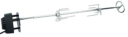 SANTOS motorisierter magnetischer Drehspieß - u.a. für SANTOS S-401, S-418 4 Brenner Gasgrills - BBQ Gasgrill-Rotisserie - 2 Laufrichtungen - mit Fleischnadeln