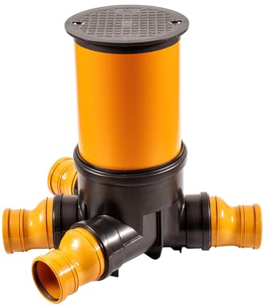 ScarMaxx Revisionsschacht - Kontrollschacht - DN315/4x110 0,5m SET | Kontrollschacht - 4x Reduktion 125-0,5m Rohr - Deckel - Gleitmittel