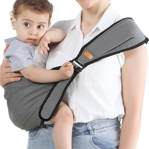 HGDKVNi Ergonomische All-in-One-Kindertrage,Grau