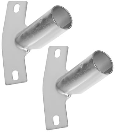 SECFOU Broom Handle Bracket Connector 2pcs, Metal Extension Pole Adapter, Replacement Mounting for Cleaning Mop Handles, Telescoping Painting and Household Use