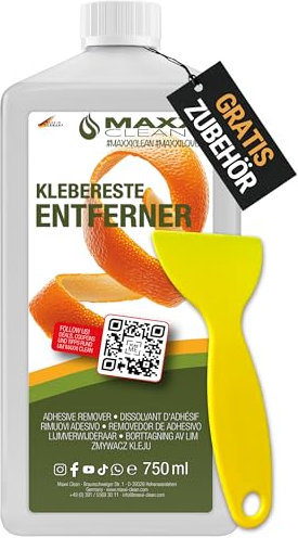 Klebstoffentferner Etikettenlöser 750 ML mit Zitrusduf Extrem starker Entferner für hartnäckige Etiketten, Aufkleber & Klebereste - Etikettenentferner