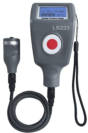 Spessimetro, LS223 Misuratore di spessore del rivestimento ad ampia gamma Misuratore di spessore del film secco for rivestimenti non magnetici e non conduttivi 0-5000um, Misuratore di profondità dell