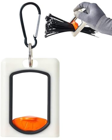 Nankoyal Organizador de bridas con cremallera,Sujetadores de bridas para cables | Soporte organizador para bridas para cables Fluorescente,Herramienta de hardware portátil que ahorra espacio para