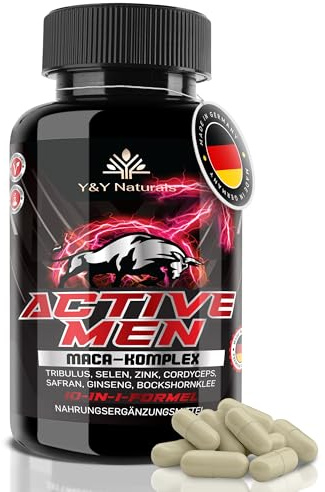 Männer Testosteron¹ Kapseln – 10-in-1 Komplex mit Maca 20:1 & Zink