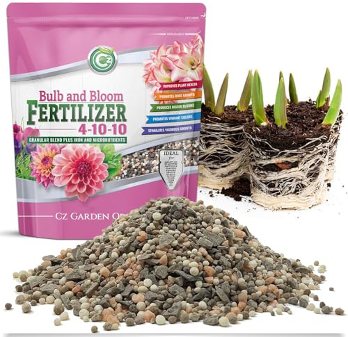 4-10-10 Bulb and Bloom Fertilizer - Made in USA - 2% Iron + Micronutrients Plant Food for Indoor/Outdoor Flower Gardens and Trees