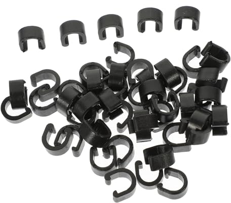 Toyvian Clip Cavo Freno Bici 50 Pezzi, Guida Tubo in Plastica Nera