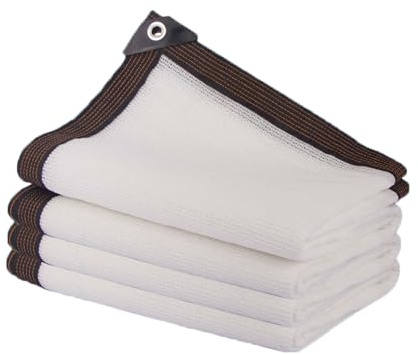 Toldo Vela de Sombra Tela de sombra para jardín, color blanco, 90 % de sombreado, ideal para invernaderos, jardines, pérgolas, piscinas y camiones volquete. Medidas: 10 x 5 m, 2 x 8 m, 5 x 19 m, 11 x