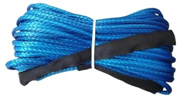Cuerda sintética for cabrestante de Coche de 6 mm x 30 m, Resistente, for recuperación de cabrestante eléctrico, Todoterreno, ATV, UTV. Ligero y con Mayor Resistencia a la abrasión(Blue)