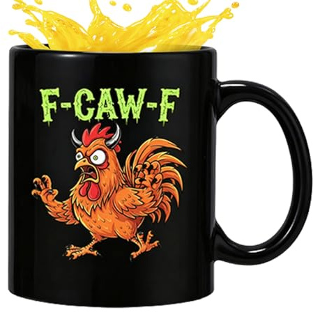 da caffè di pollo, 330 millilitri in ceramica – Boccale di birra per la casa – per succo di vino studio soggiorno Halloween insegnante studente ufficio ristorante hotel compleanno Natale