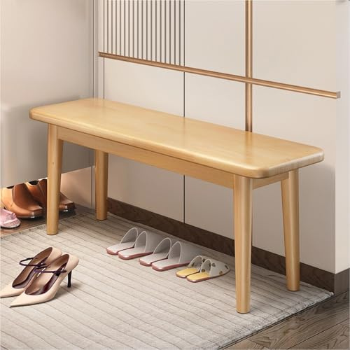 CLLXDZ Eingangsbereich Holzbank, Sitzbank Esszimmer, Küchenbank für Esstisch, Schlafzimmer, Wohnzimmer, Flur, Badezimmer(Natural,100cm/39in)