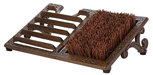 Cast Iron Boot Brush Weighted Shoe Scraper Door Mat (A963)