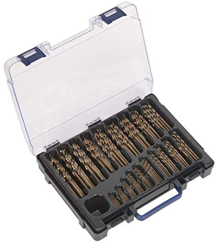 SEALEY dbs170cb HSS Cobalt vollständig geschliffener Spiralbohrer Sortiment Set, 170 1–10 mm