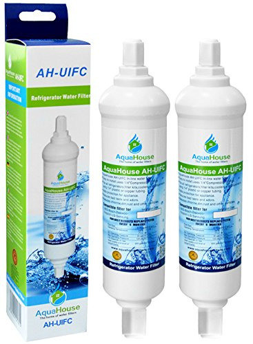 2x AH-UIFC filtre à eau pour réfrigérateur compatible avec LG et Hotpoint et Daewoo BL9808, 3890JC2990A, 5231JA2012B, 5231JA2012A DD-7098 - avec des connexions à vis