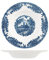 Churchill Brook Blue Set Piatti Fondi, Earthware, Bianco/Blu, 6 unità