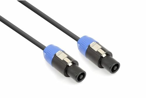 VONYX CX3025 Speaker Cable NL2 to NL2 5m - Durable Professional Speakon Lead for DJ, PA Audio Equipment, Speaker Leads for Stage, Events and Live Sound Setup