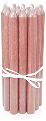 LUMELY dänische Premium Stabkerzen Rosa, 12er Pack, Höhe 29cm, Ø 2,2cm, Brenndauer ca. 14 Stunden, zylindrische Leuchterkerzen, Deko Kerzen Set, Kerzen Skandinavisch