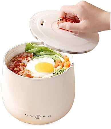 ZHANGMIN Mini Arrocera De 1,8 litros, Arrocera Eléctrica con Olla De Cerámica Antiadherente, Funcionamiento con Un Solo Toque, Perfecta For 1-2 Personas, 220-240V