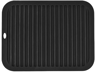 Tappetino scolapiatti in silicone 30 × 23 cm, resistente al calore fino a 230 °C, grande sottopentola in silicone, adatto per cucina, bagno, soggiorno