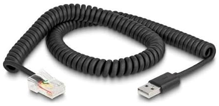 DeLOCK 90602 adaptador de cable de vídeo 2 m RJ-45 USB tipo A Negro