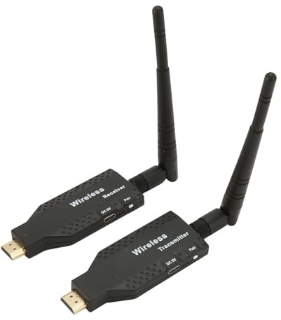 Trådlös HDMI-sändare och Mottagare, Trådlös HDMI-förlängningssats, 1080P 60Hz 5,8GHz, för Bärbar Dator, Kamera, Kabelbox Till Bildskärm, Projektor