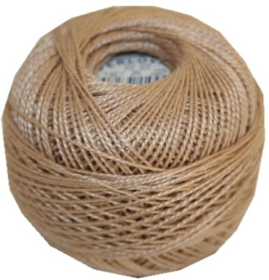 PERLOVKA Kreuzstichgarn Baumwolle Perlgarn 10g 85m beige (7132)