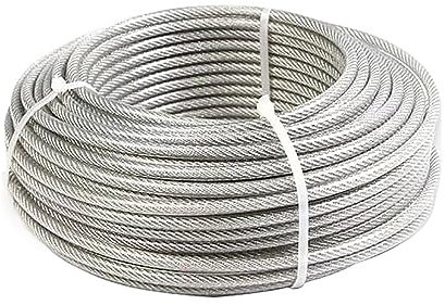 OZXJW 10 Meter 304 Edelstahl PVC-beschichtetes Drahtseil 1 * 7/7 * 7 Flexibles Drahtseil Wäscheleine 0,6 mm weiches Drahtseil Transparentes Drahtseil(0.6mm(7x7))