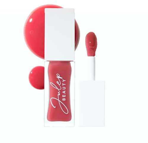Julep So Plush Glossy Lip Oil, Hydrating Lip Treatment, Sheer Color & High-Shine Finish, Infused With Jojoba Oils, Apricot and Avocado, Vegan & Cruelty-free (Rosy Glow)
