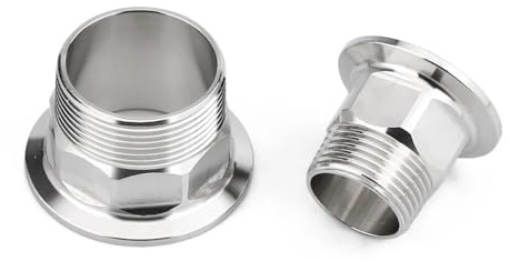 Hex 1/4 3/8 1/2 3/4 1 1-1/2 2 BSPT Männlich x 0,5 1,5 2 Tri Clamp Anschluss Rohr Fitting 304 316L Edelstahl Sanitär(DN10 3l8 BSPT K25.4,316)