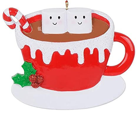 Personalisierter Weihnachtsanhänger, DIY-Familien-Hängedekoration, Harzornament, mit Sorgfältig Handbemaltem Bandring, Ideal für eine Festliche Atmosphäre