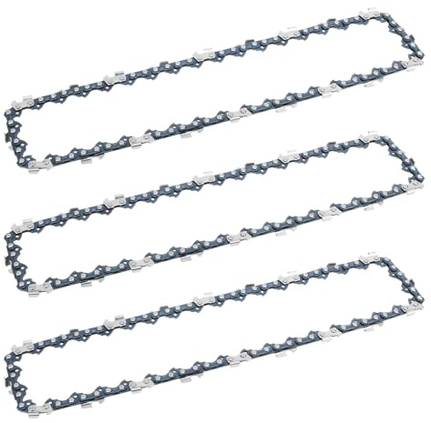 Catena per sega a palo da 25,4 cm di ricambio per sega a catena EGO 56V modello PSA1000, MPS1000, MPS1001, PPSX2504, AC1000, 40 maglie di trasmissione, calibro 0,1 cm, passo 3/8 LP (confezione da 3)