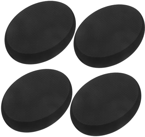 OFFIGAM 4 Stück Schwarze Eva Ersatz Cleaning Bürstenköpfe Ovaler Lotion Applikator für Rückencreme Einfache Montage Nachfüllköpfe für Dusche und Körperpflege