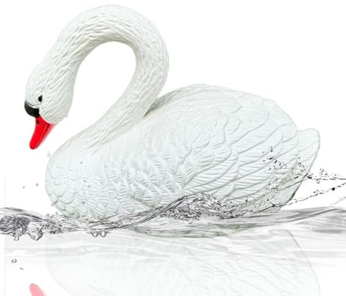 Generico Statua Di Oche Da Giardino - Figura Di Oca | Figura Animale Cigno Decorazione Galleggiante In Acqua Per Piscine Domestiche Cortili Stagni Interni Patio Portico Acqua Prato Esterno
