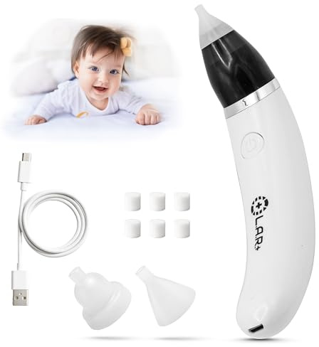 Aspiratore Nasale Neonato Elettrico Con 2 Punte In Silicone incluse 5 Velocità Regolabili Silenzioso e Ricaricabile